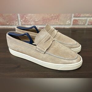 Brunello Cucinelli Suede Loafers For Men Tan Size 43.5